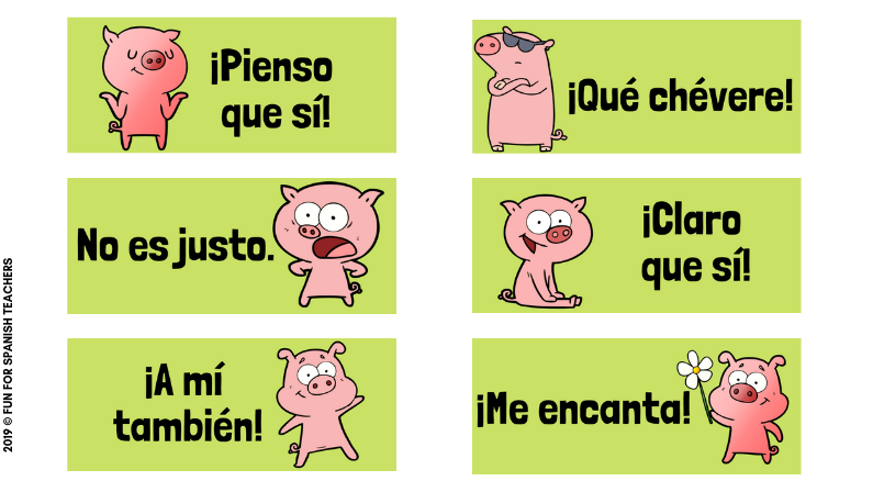 Spanish Rejoinders Poster Printable Free